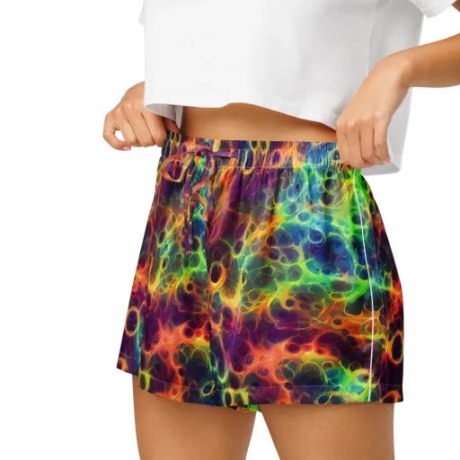 Neon Whorl on a Women's Pajama Shorts