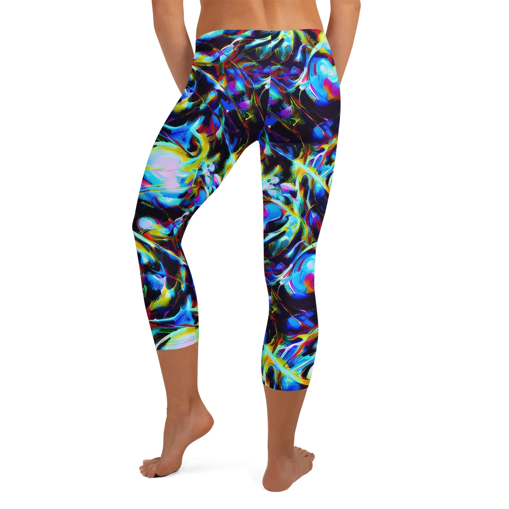 Spectrum Collision on Capri Leggings — Back