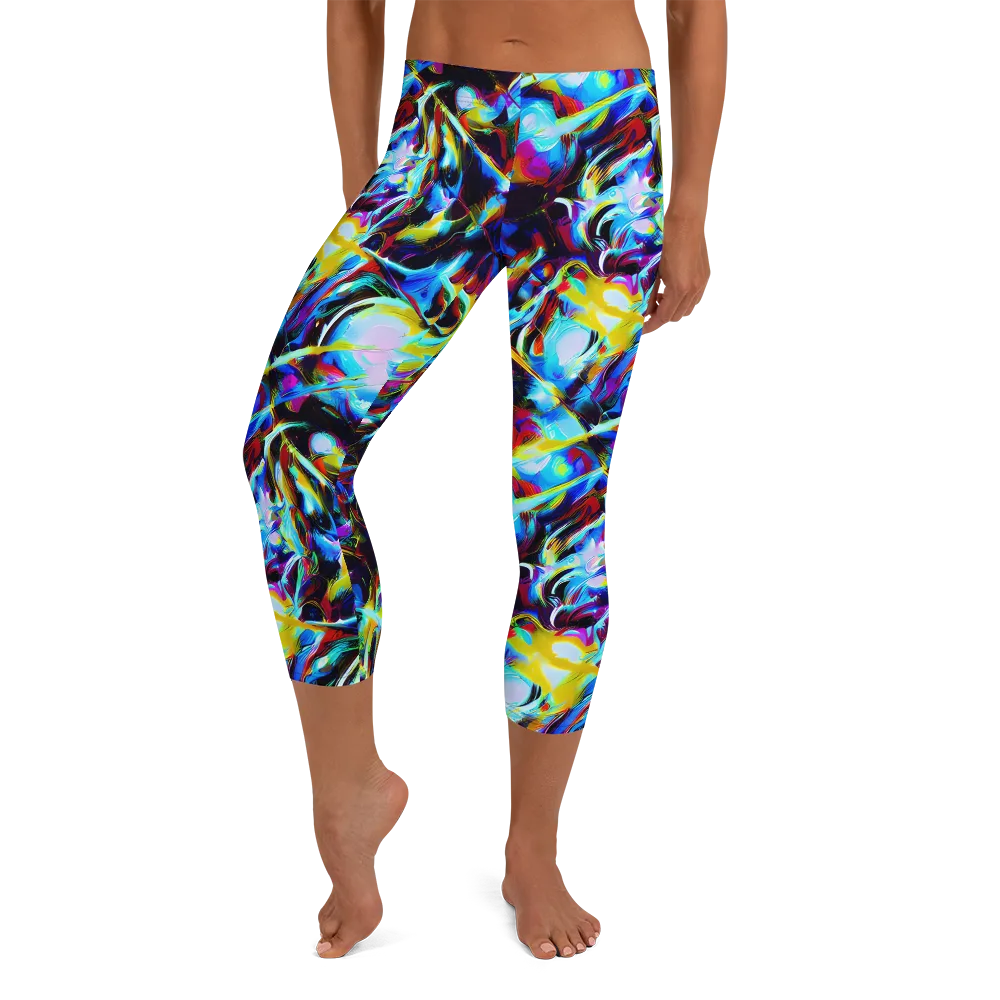 Spectrum Collision on Capri Leggings — Front