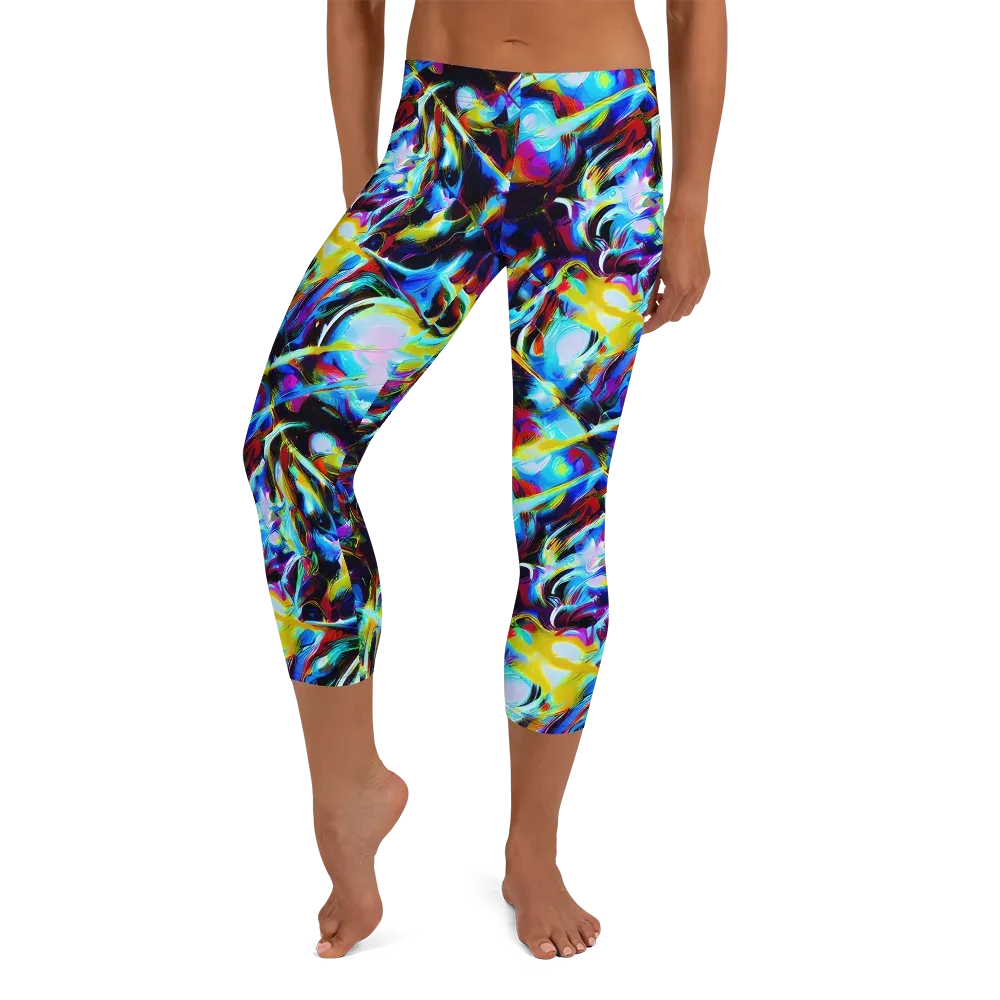 Spectrum Collision on Capri Leggings — Front