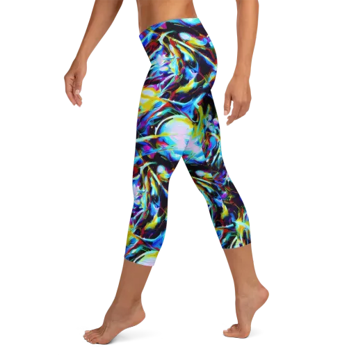 Spectrum Collision on a Capri Leggings