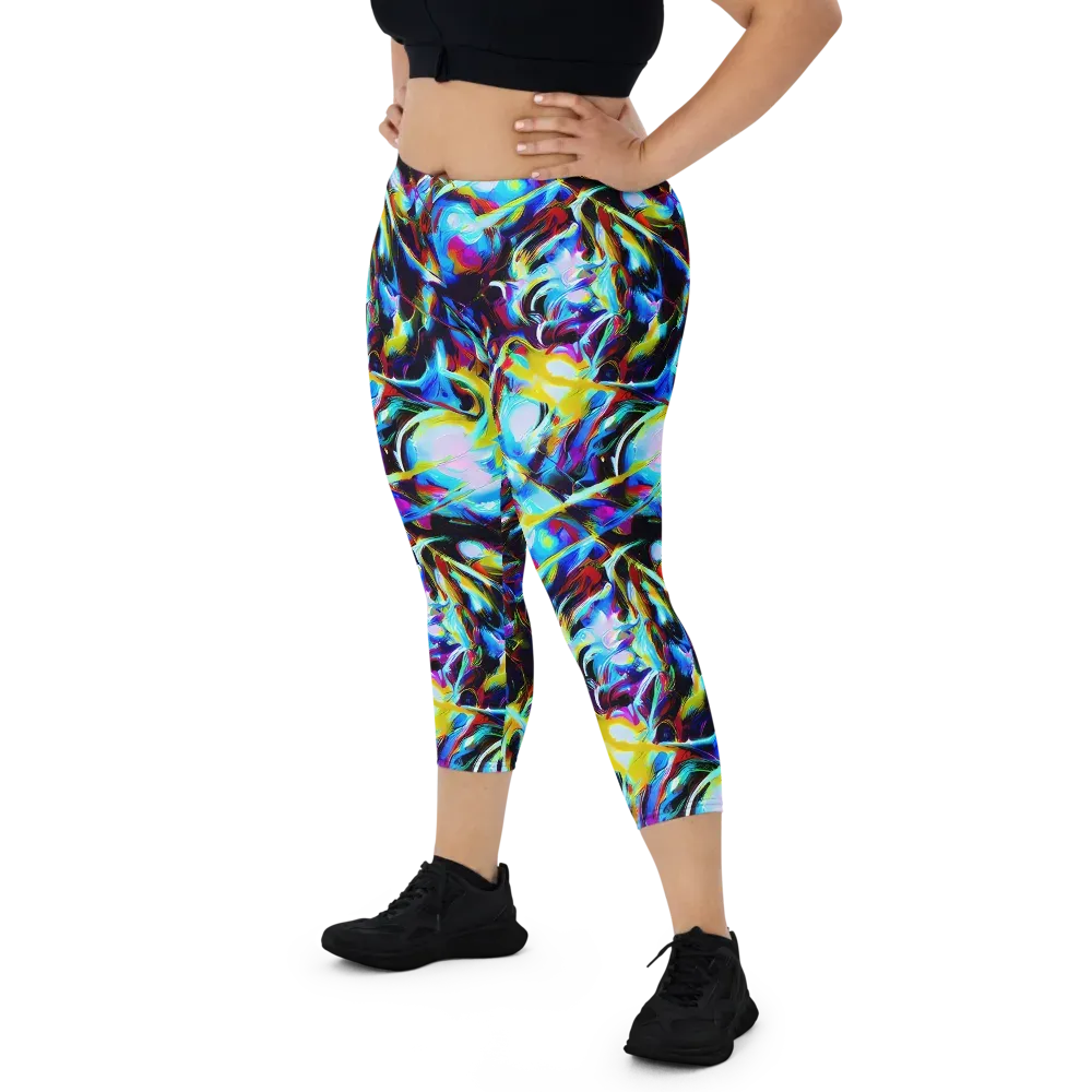 Spectrum Collision on Capri Leggings — Front