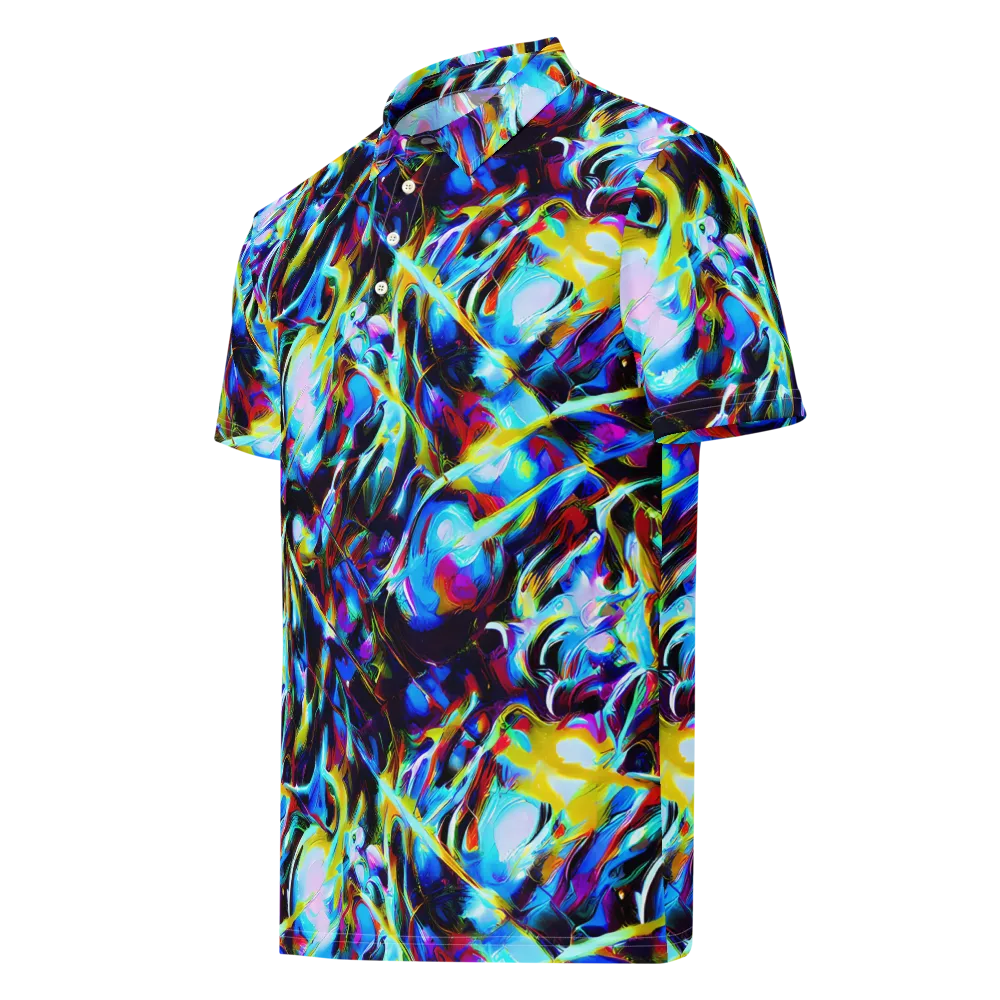 Spectrum Collision on Men's Slim Fit Polo Shirt — Left Front