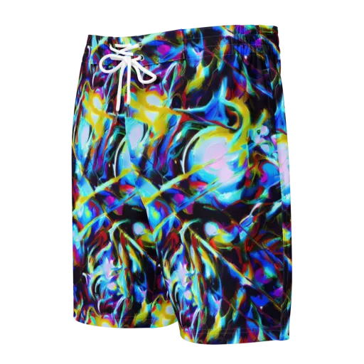 Spectrum Collision on a Men's Board Shorts