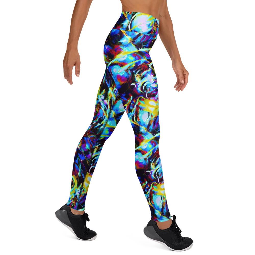 Spectrum Collision on Yoga Leggings — Right