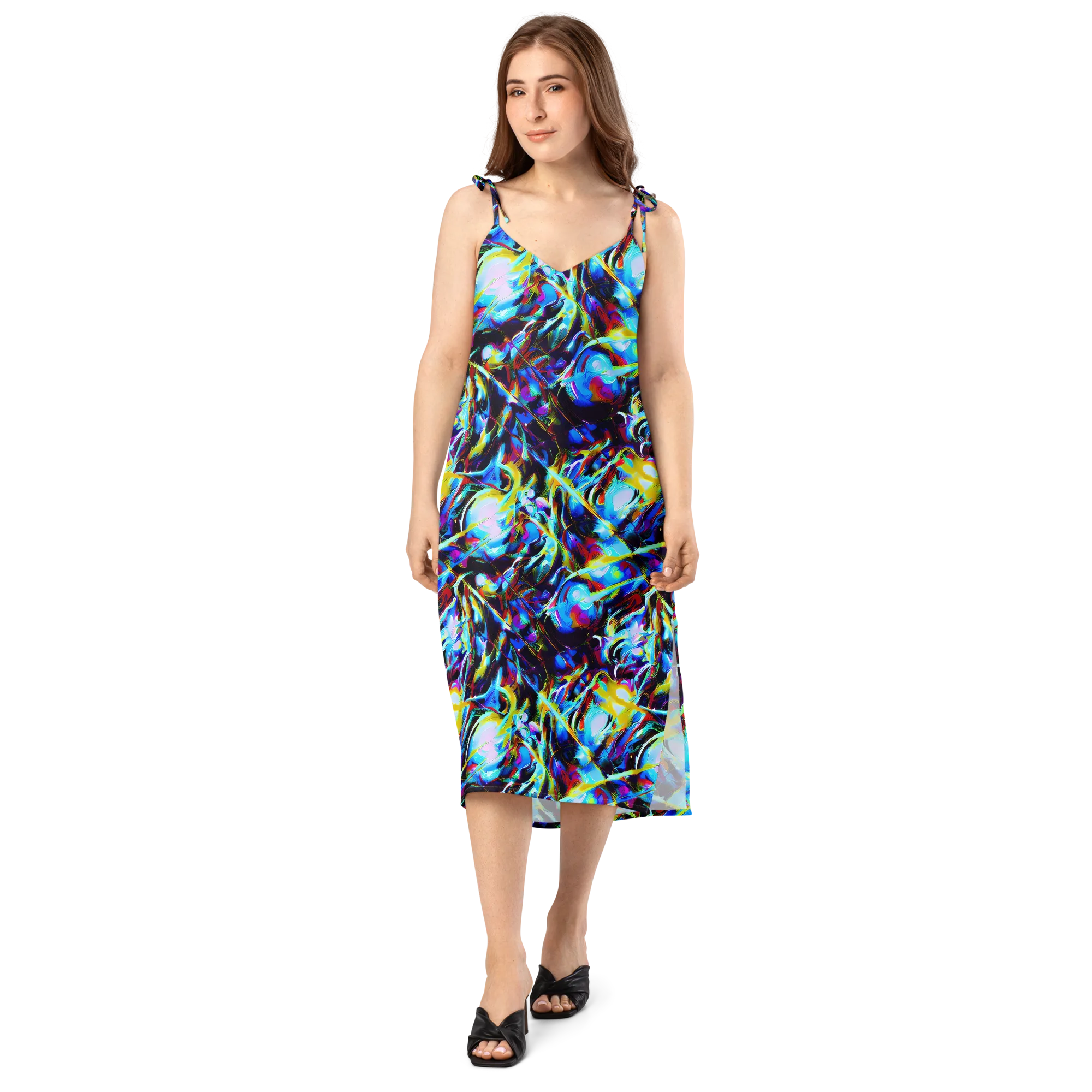 Spectrum Collision on Slip Dress — Front