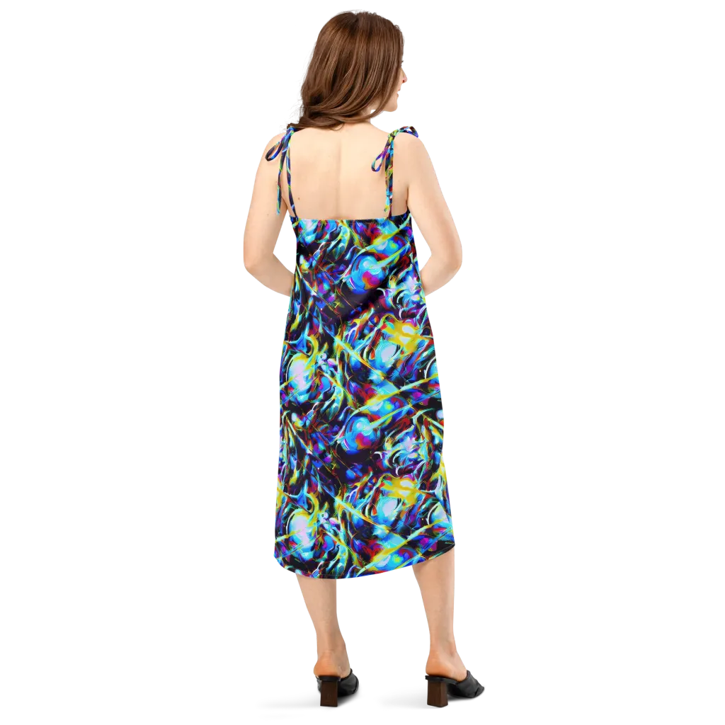 Spectrum Collision on Slip Dress — Back