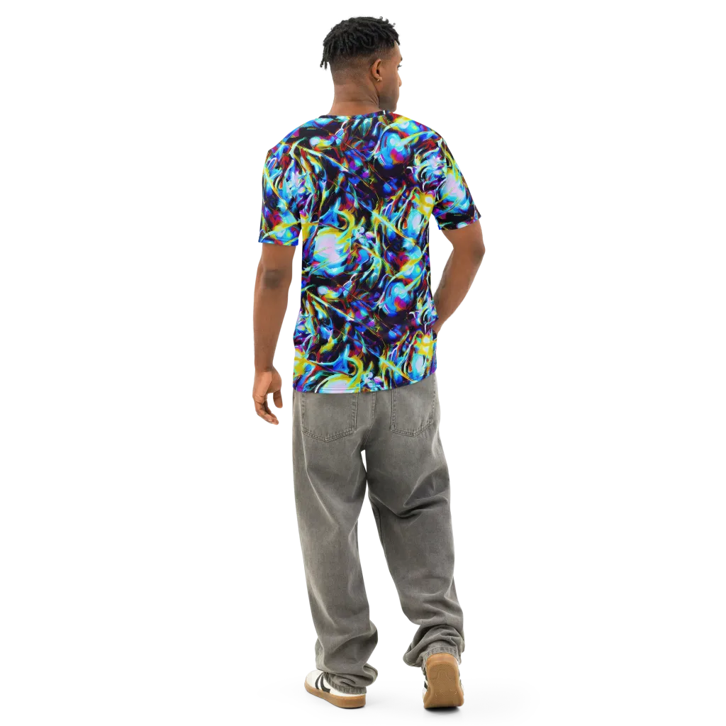 Spectrum Collision on Men's Cotton Crew Neck T-Shirt — Back