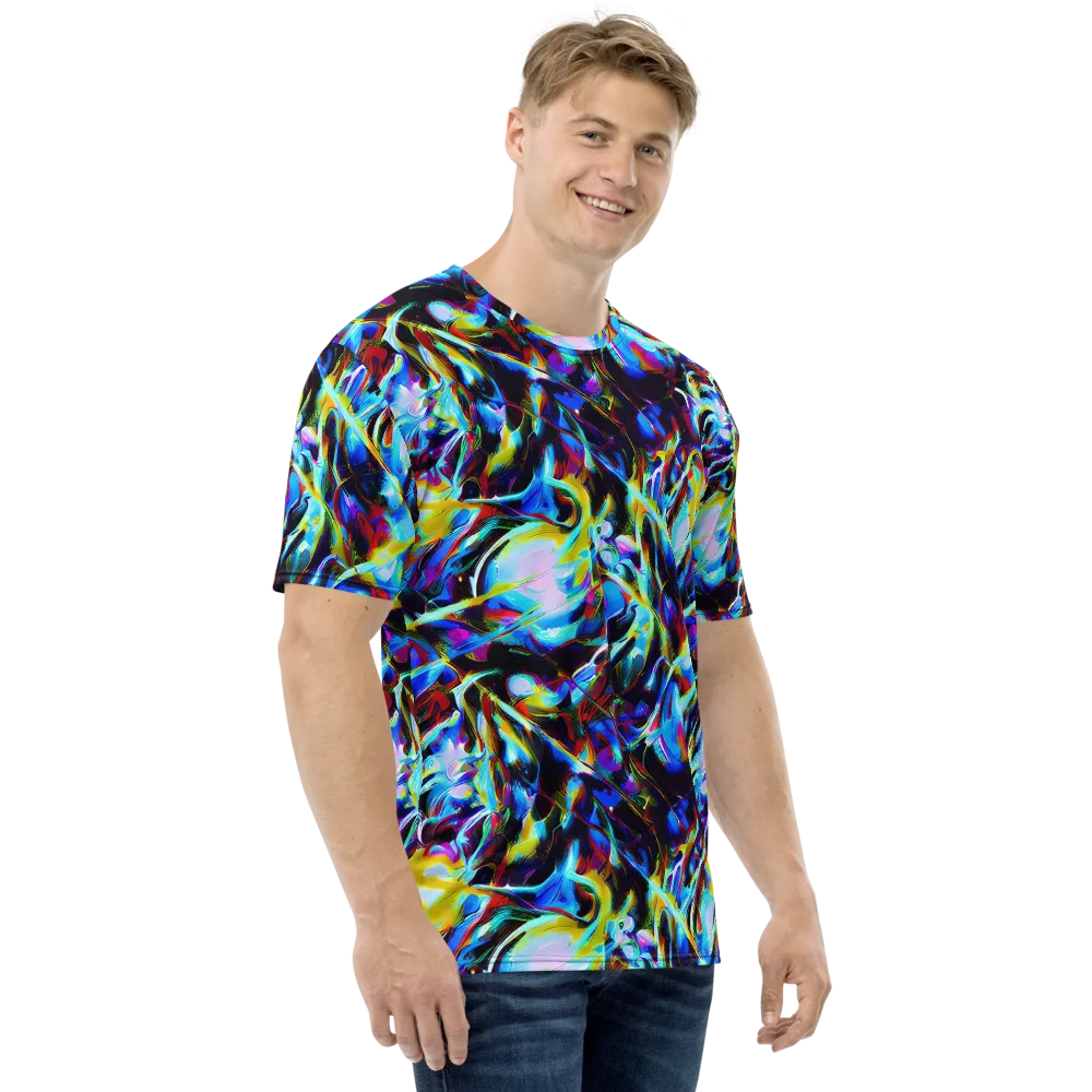 Spectrum Collision on Men's Crew Neck T-Shirt — Right