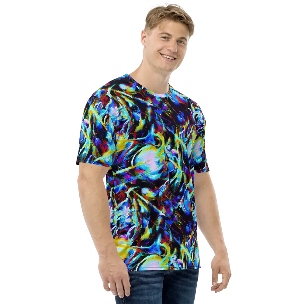Spectrum Collision on Men's Crew Neck T-Shirt — Right