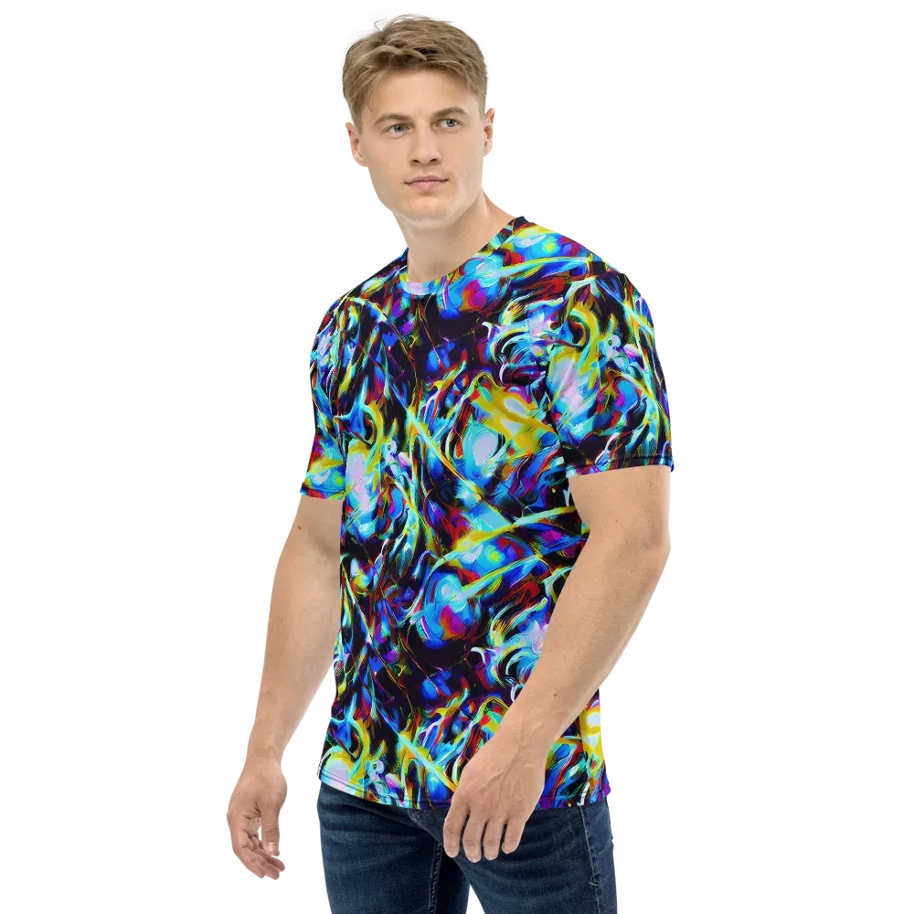 Spectrum Collision on Men's Crew Neck T-Shirt — Left