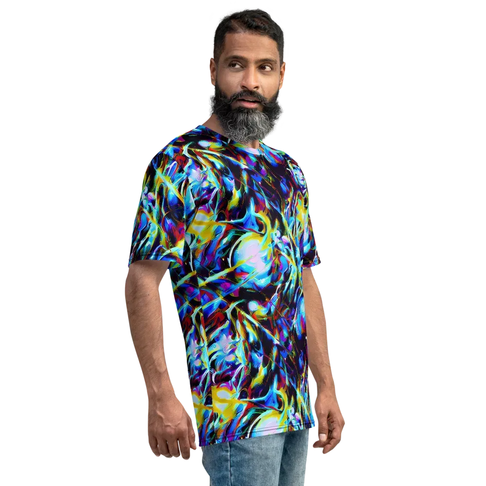 Spectrum Collision on Men's Crew Neck T-Shirt — Right