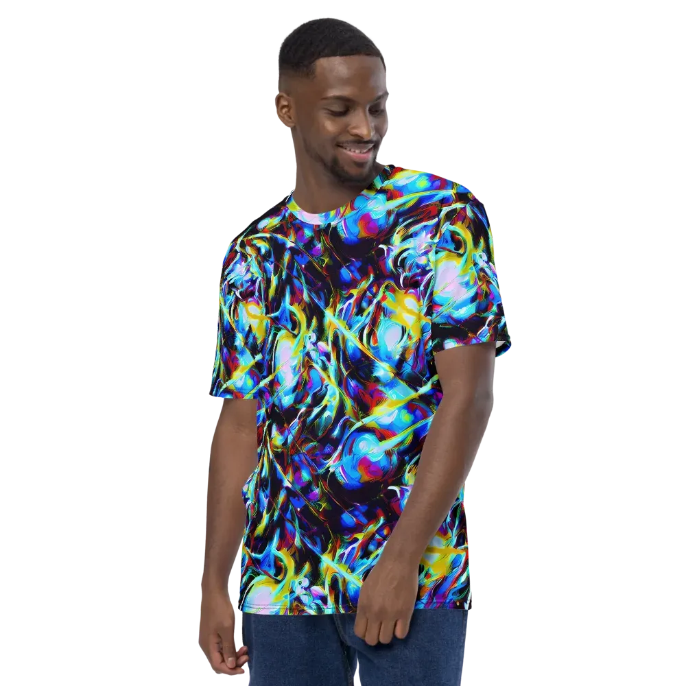 Spectrum Collision on Men's Crew Neck T-Shirt — Left
