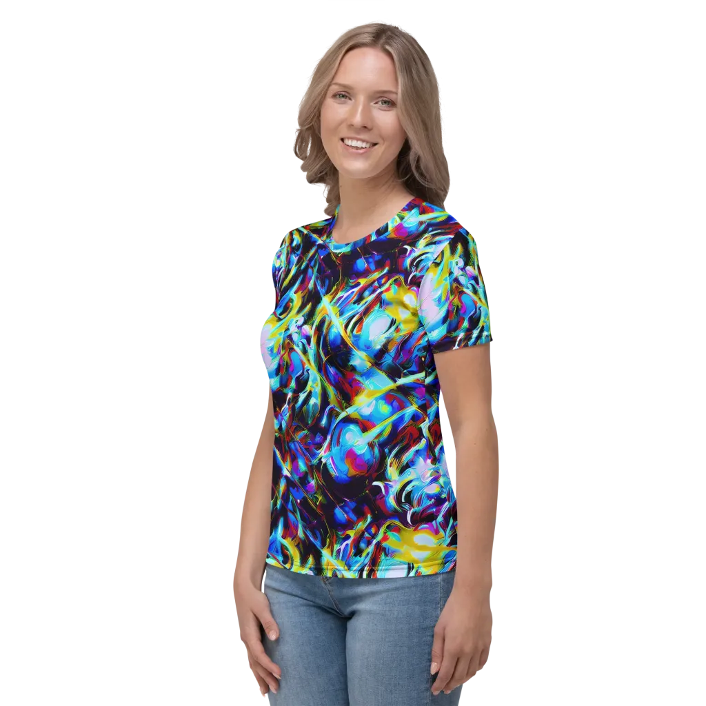 Spectrum Collision on Women's Crew Neck T-Shirt — Left