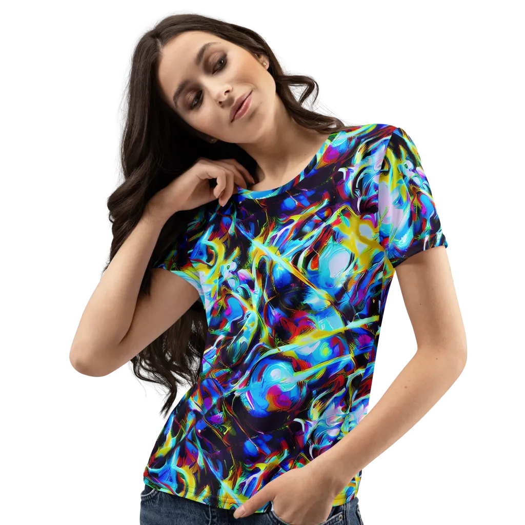 Spectrum Collision on Women's Crew Neck T-Shirt — Left Front