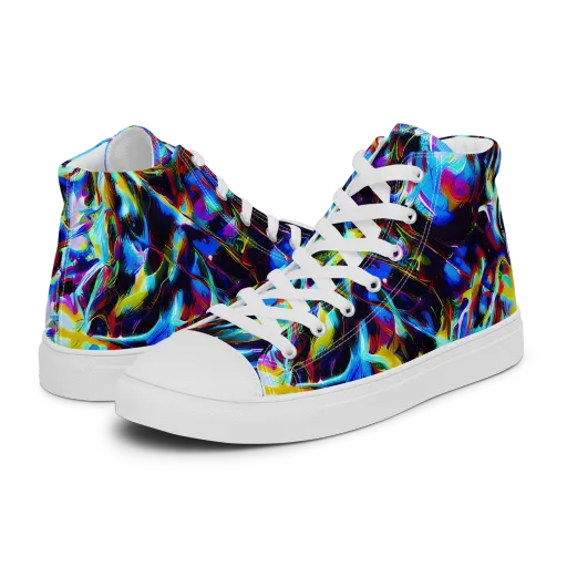 Spectrum Collision on a Women's High Top Canvas Shoes