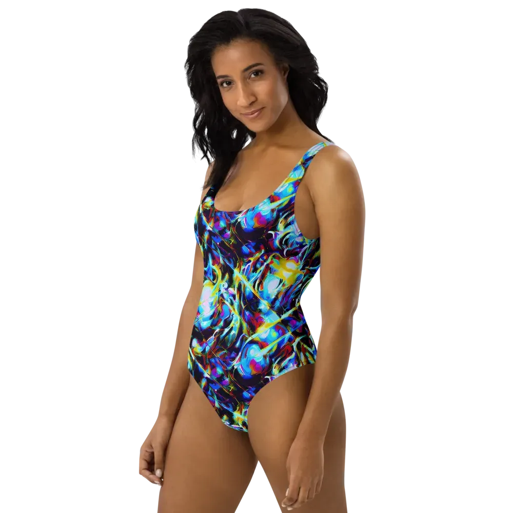 Spectrum Collision on One-Piece Swimsuit — Left