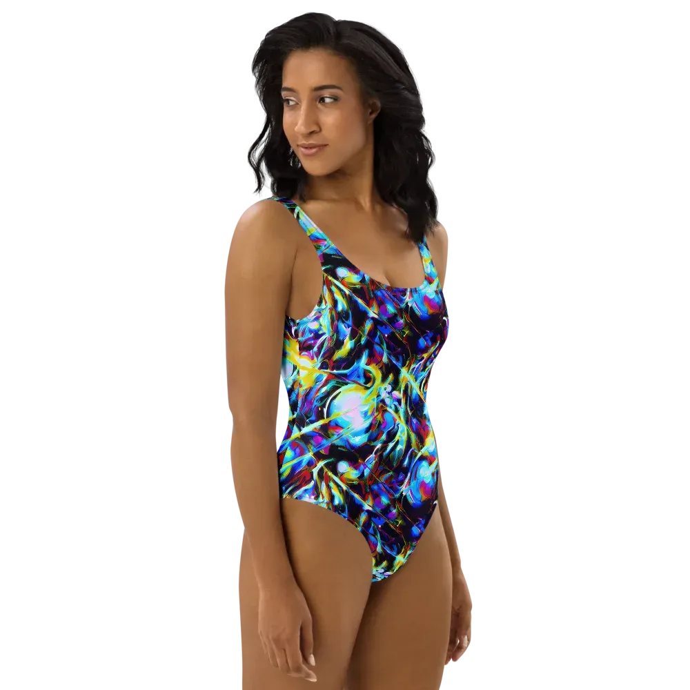 Spectrum Collision on One-Piece Swimsuit — Right