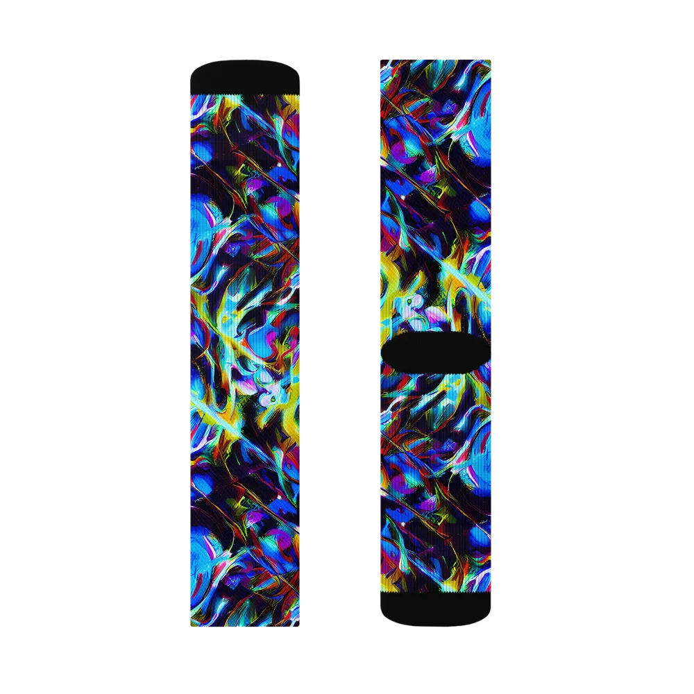 Spectrum Collision on Socks — Right Sock
