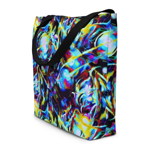 Spectrum Collision on a Large Tote Bag W/ Pocket