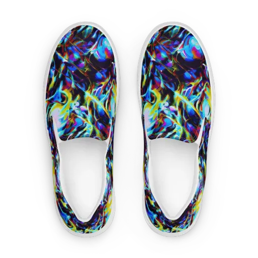 Spectrum Collision on a Women's Slip-On Canvas Shoes