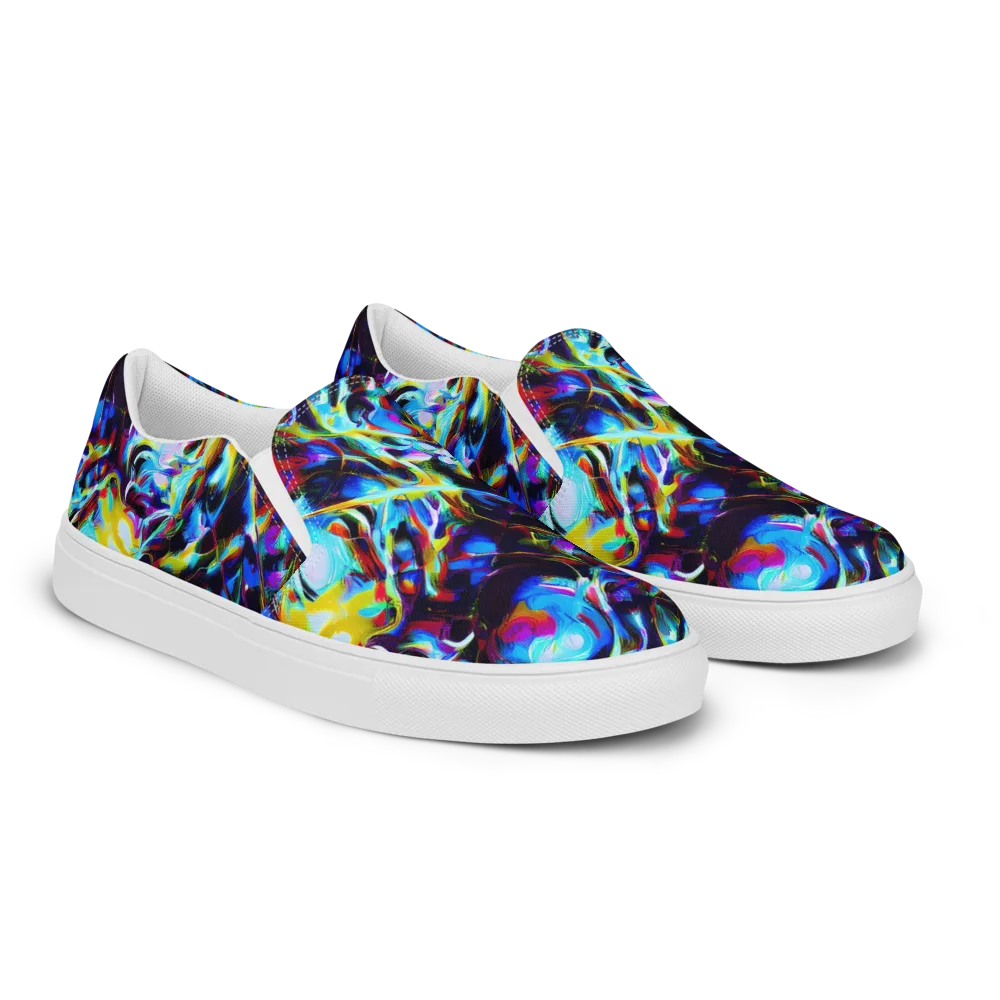 Spectrum Collision on Women's Slip-On Canvas Shoes — Right Front