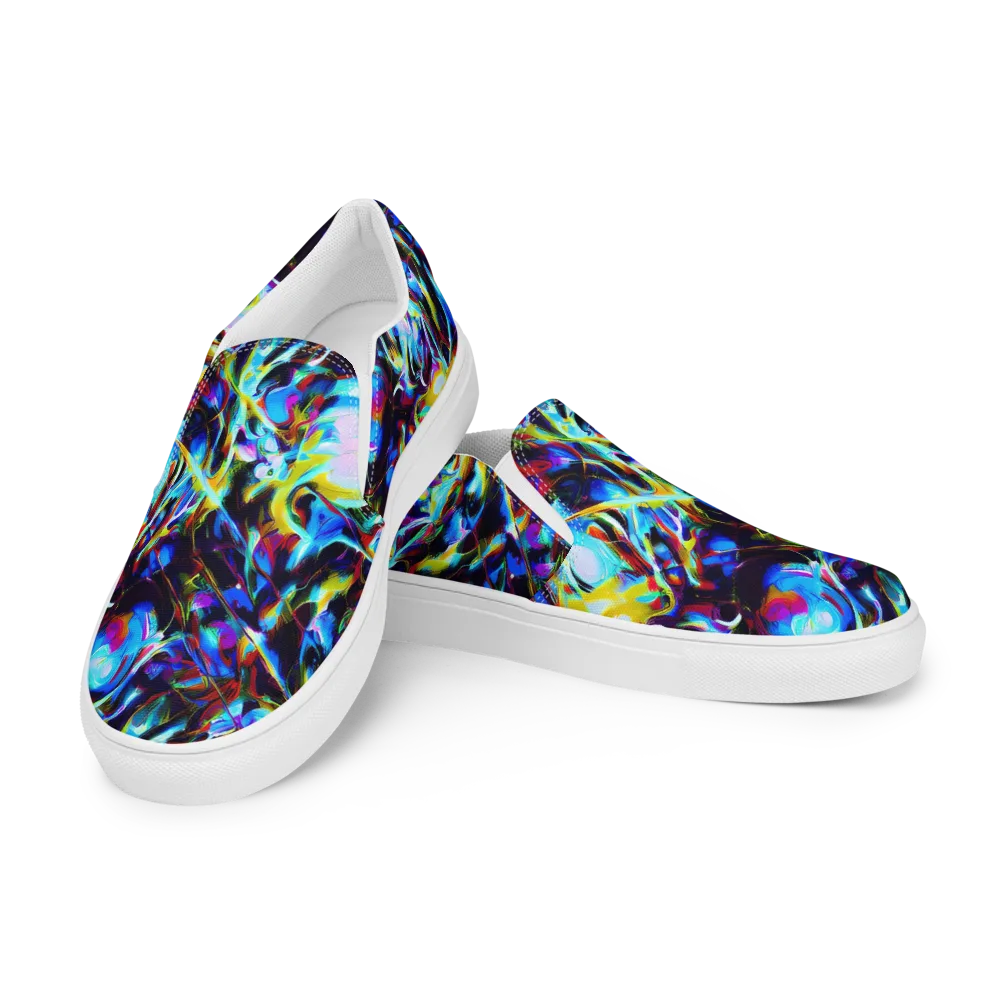 Spectrum Collision on Women's Slip-On Canvas Shoes — Left Front