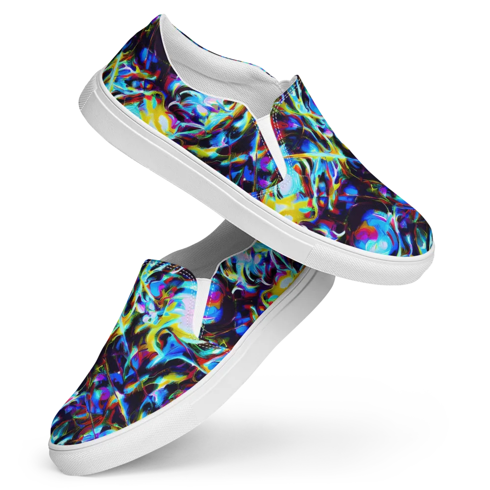 Spectrum Collision on Women's Slip-On Canvas Shoes — Front