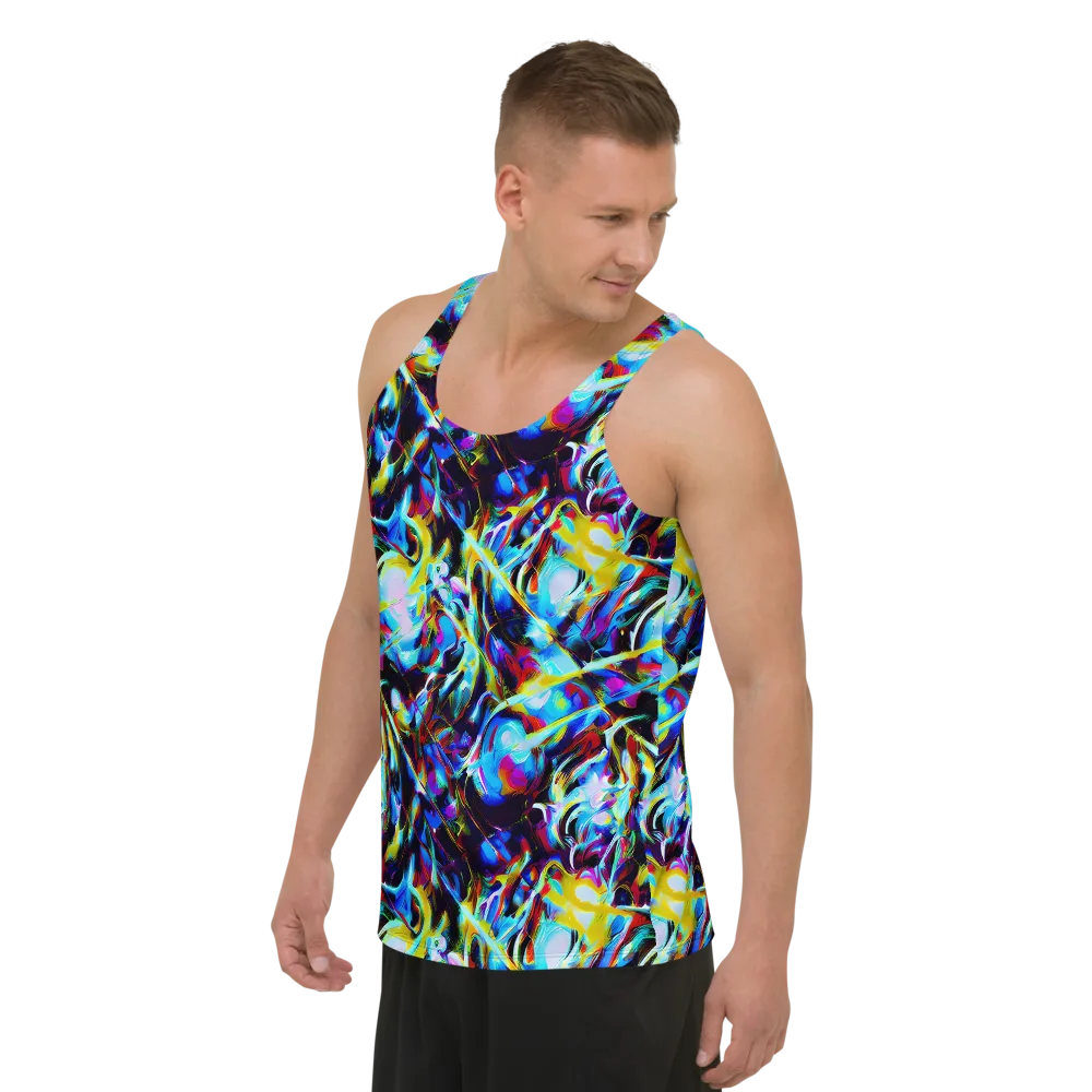 Spectrum Collision on Men's Tank Top — Left Front