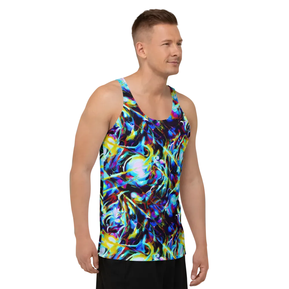 Spectrum Collision on Men's Tank Top — Right Front