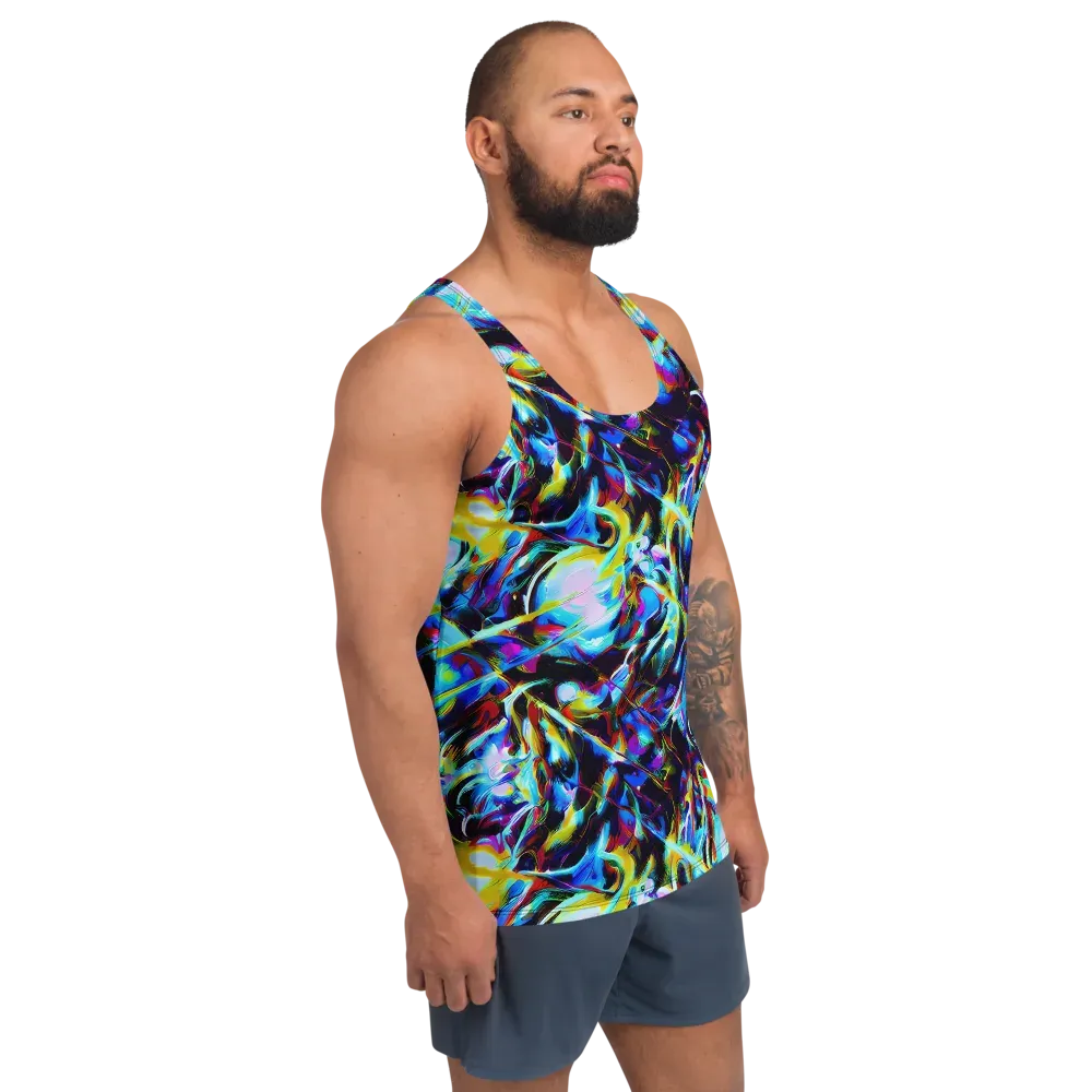 Spectrum Collision on Men's Tank Top — Right Front