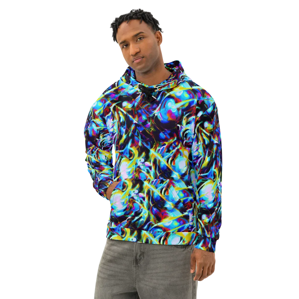 Spectrum Collision on Cotton Hoodie — Left Front