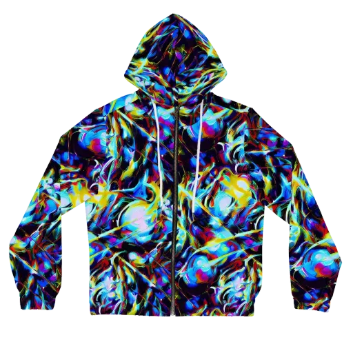 Spectrum Collision on a Women's Full-Zip Hoodie