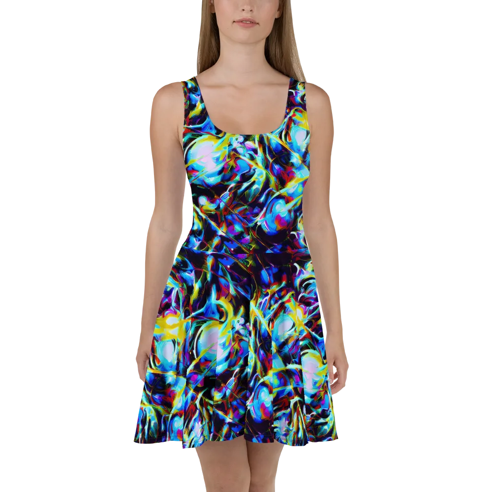 Spectrum Collision on Skater Dress — Front
