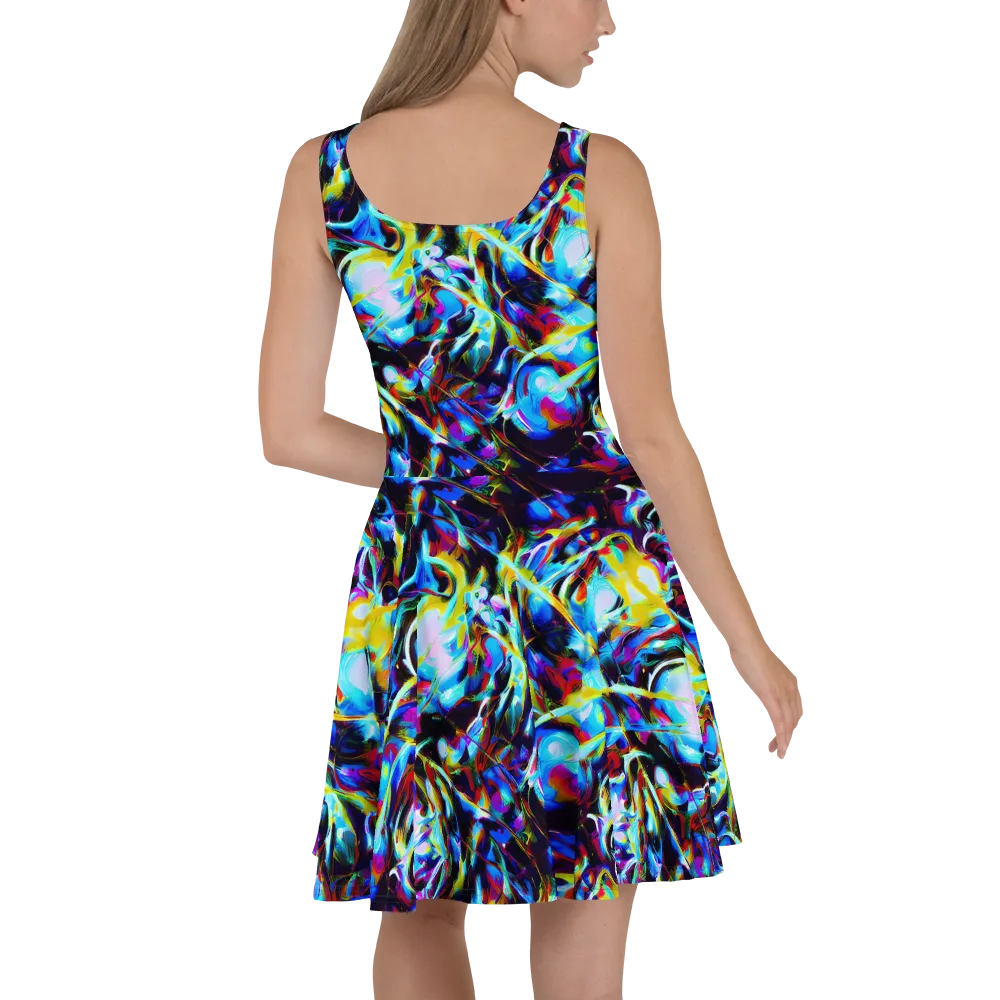 Spectrum Collision on Skater Dress — Back