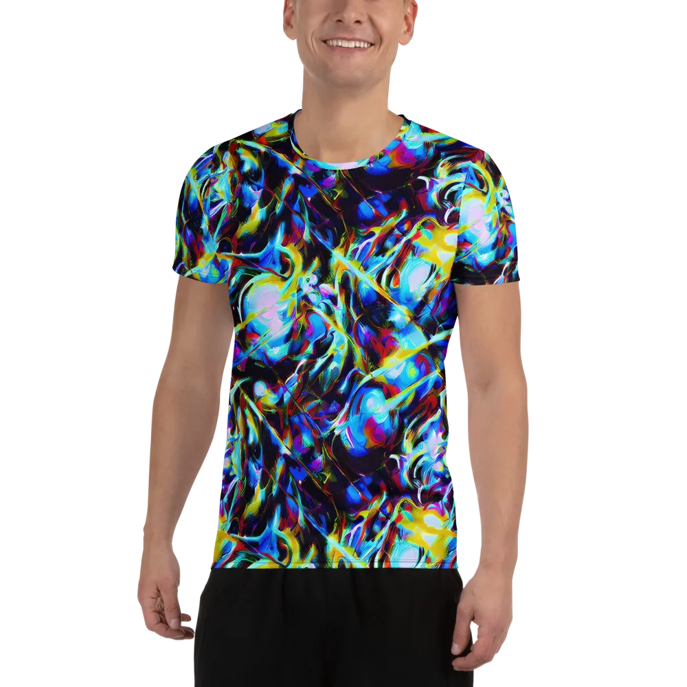 Spectrum Collision on Men's Athletic T-Shirt — Front
