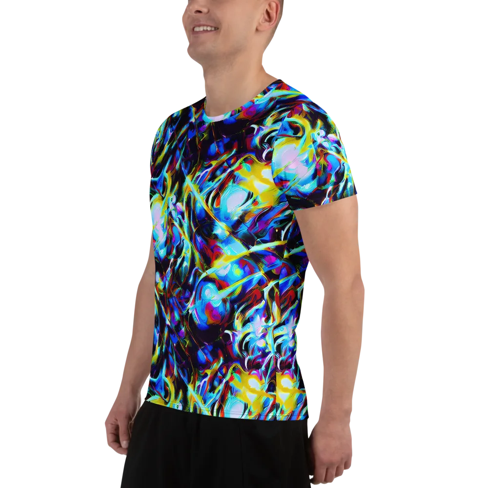 Spectrum Collision on Men's Athletic T-Shirt — Left