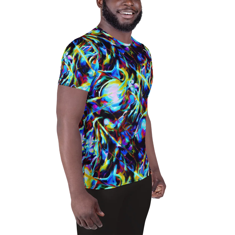Spectrum Collision on Men's Athletic T-Shirt — Right