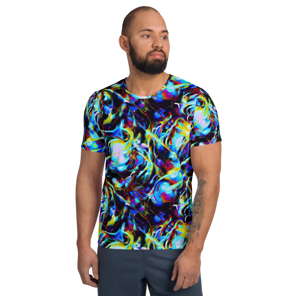 Spectrum Collision on Men's Athletic T-Shirt — Front