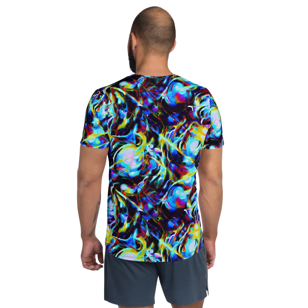 Spectrum Collision on Men's Athletic T-Shirt — Back