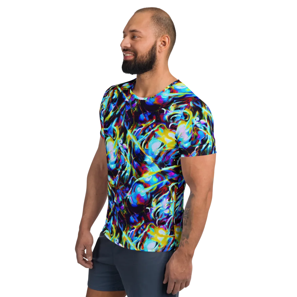 Spectrum Collision on Men's Athletic T-Shirt — Left