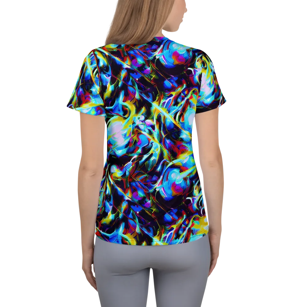 Spectrum Collision on Women's Athletic T-Shirt — Back