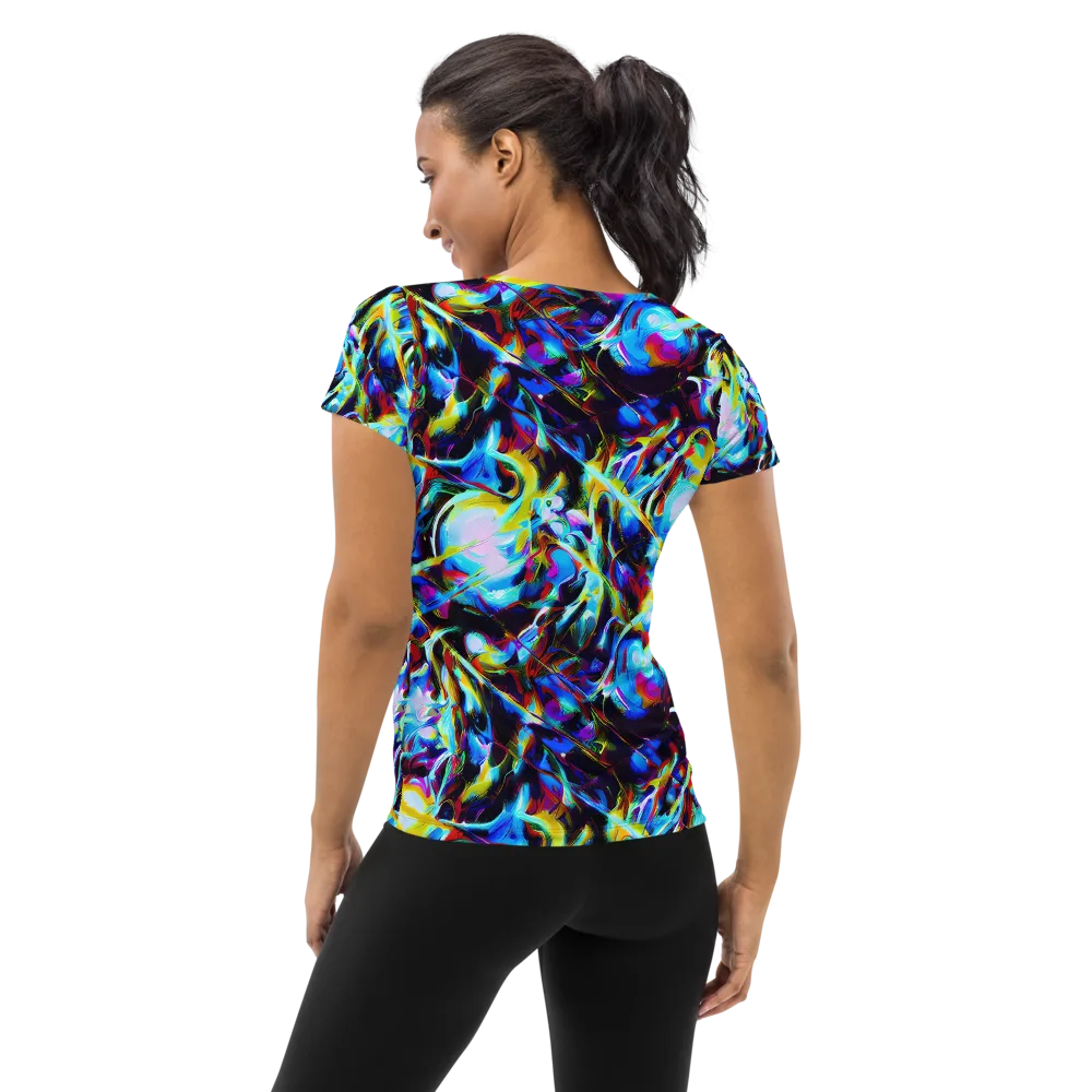 Spectrum Collision on Women's Athletic T-Shirt — Back