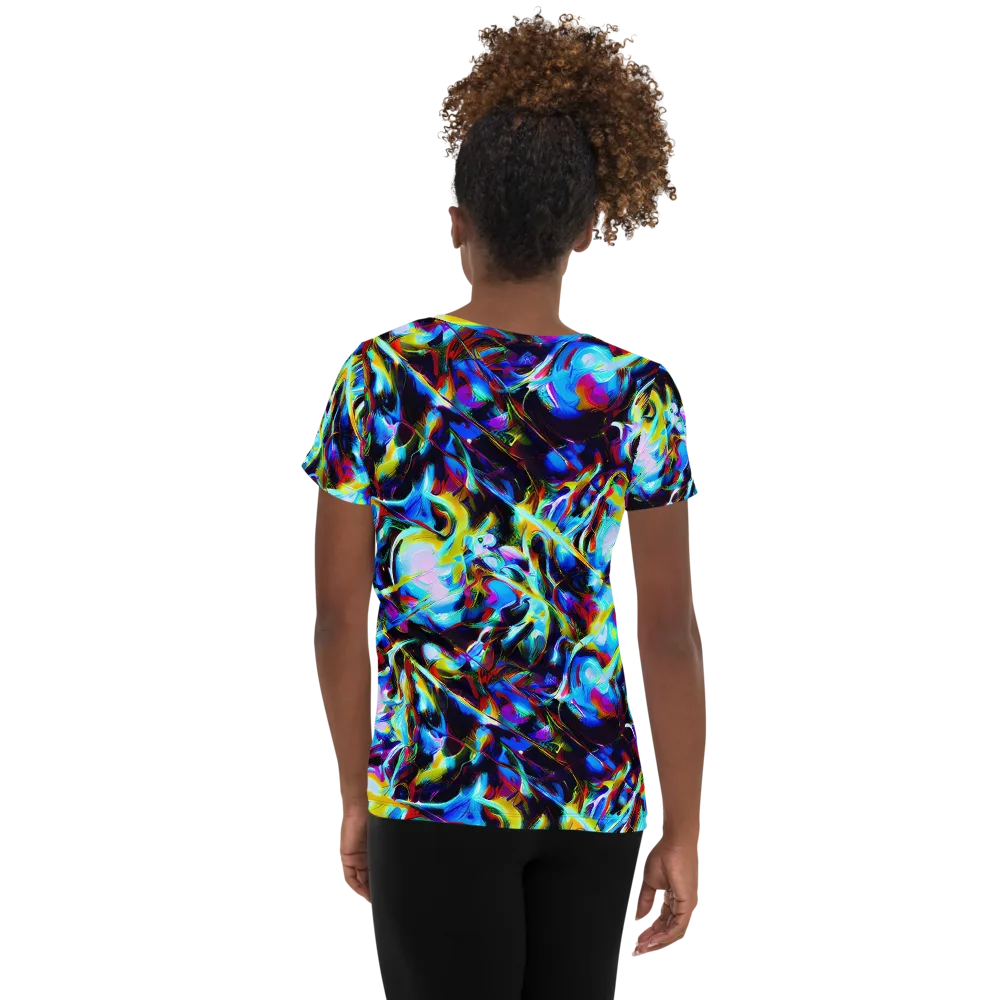 Spectrum Collision on Women's Athletic T-Shirt — Back