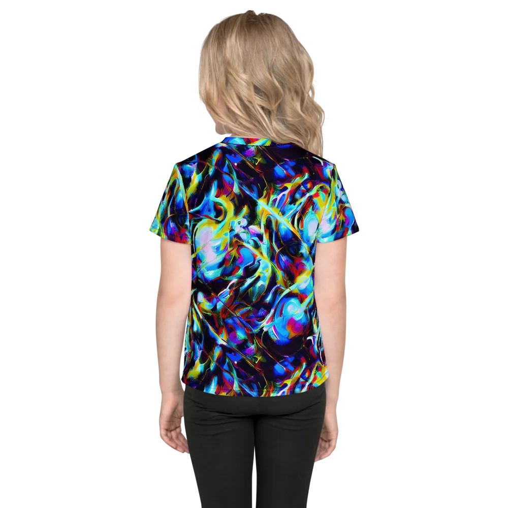 Spectrum Collision on Kids Crew Neck T-Shirt — Back