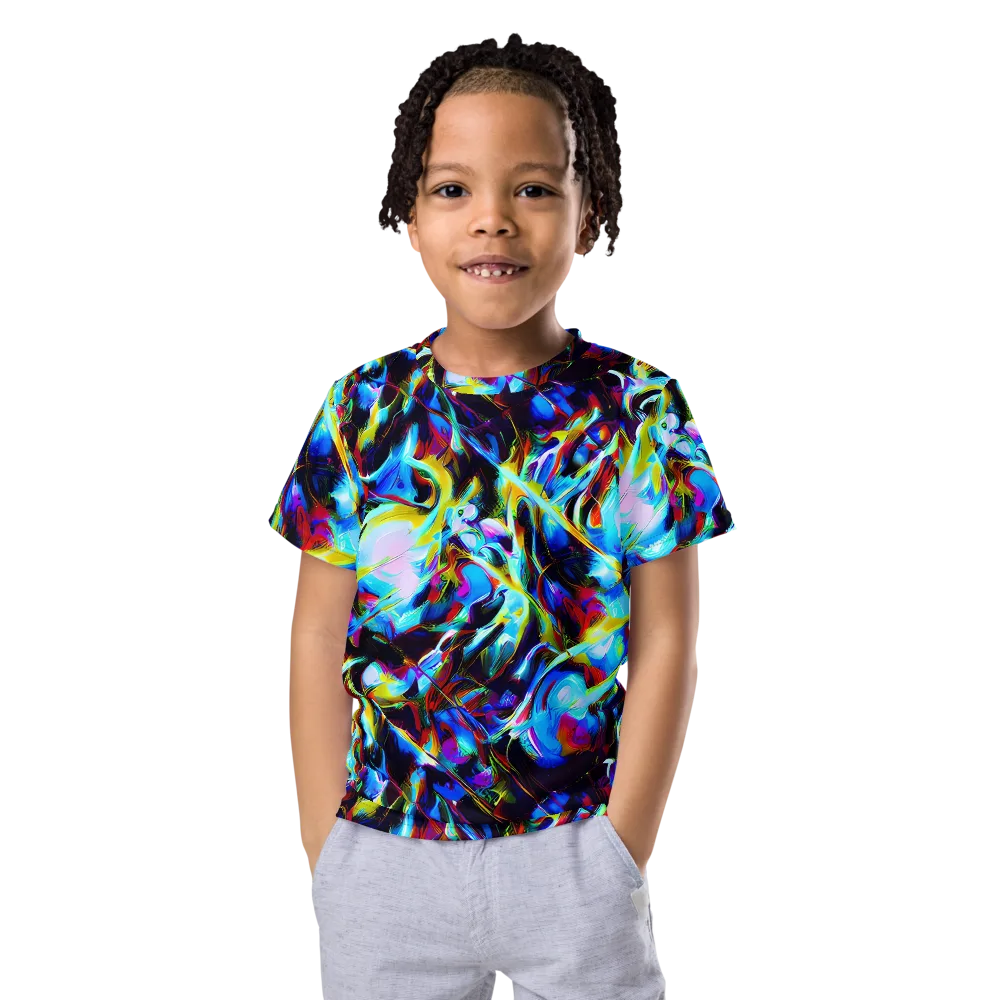 Spectrum Collision on Kids Crew Neck T-Shirt — Front