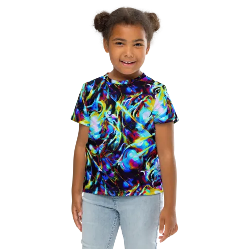 Spectrum Collision on a Kids Crew Neck T-Shirt