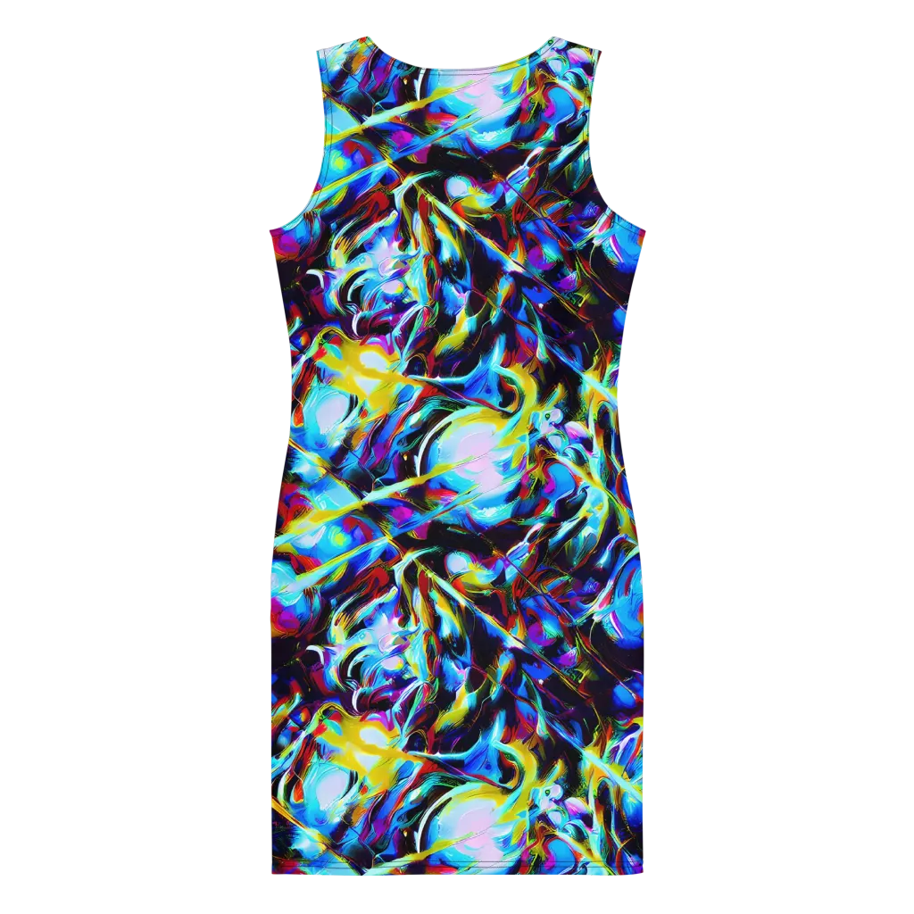Spectrum Collision on Bodycon Dress — Back