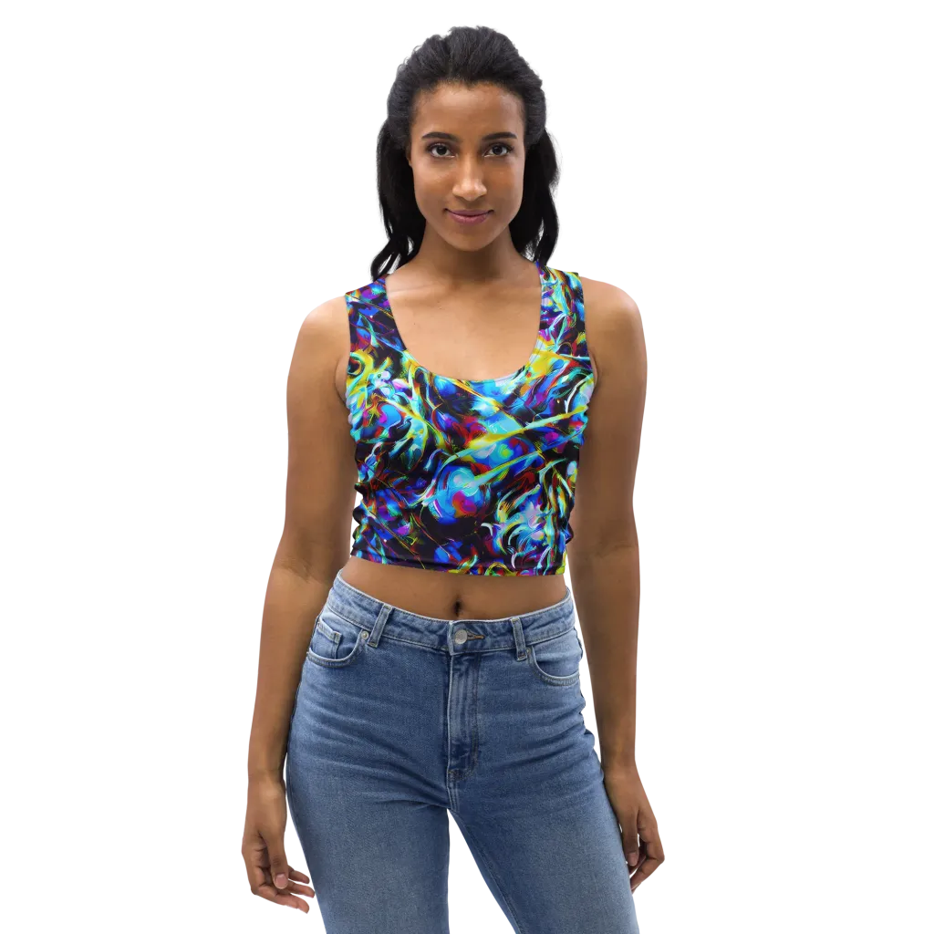 Spectrum Collision on Crop Top — Front