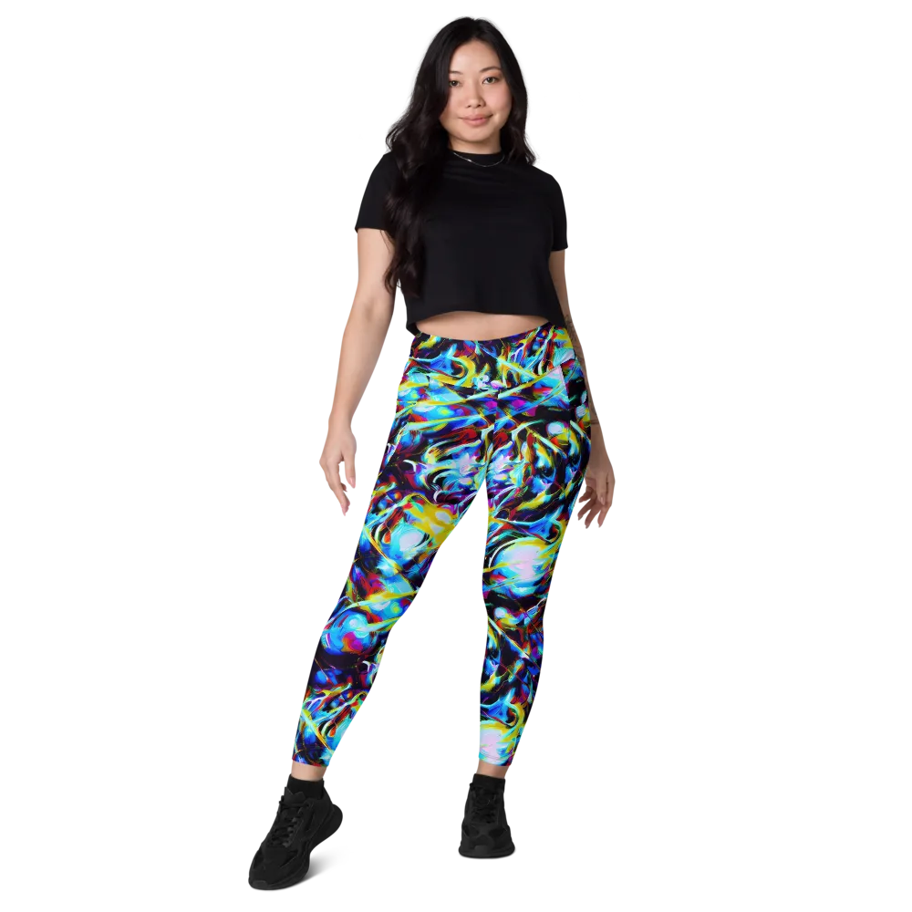 Spectrum Collision on Leggings with Pockets — Front